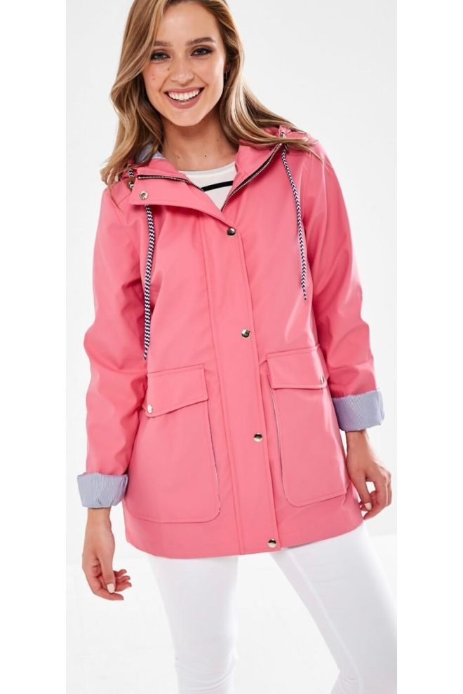 short pink raincoat MA497-PINK