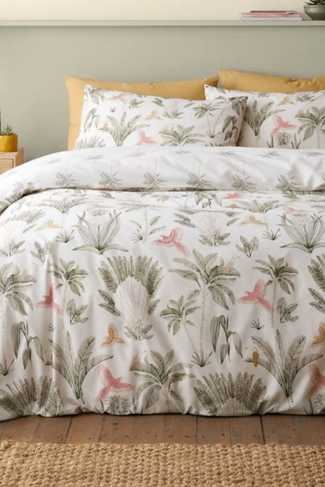 Catherine Lansfield Paradiso Palm duvet cover set PALM-DUVCOV-1