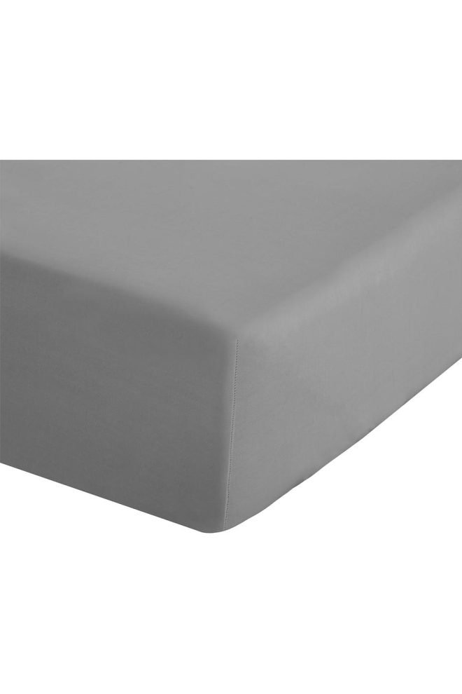 Regular (depth: 25cm) fitted sheet  grey REGFIT-GREY-1