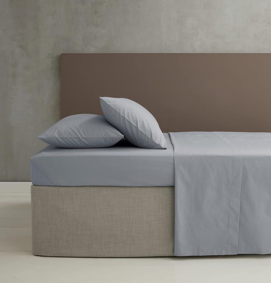 Regular (depth: 25cm) fitted sheet  grey REGFIT-GREY-1 - Image 2