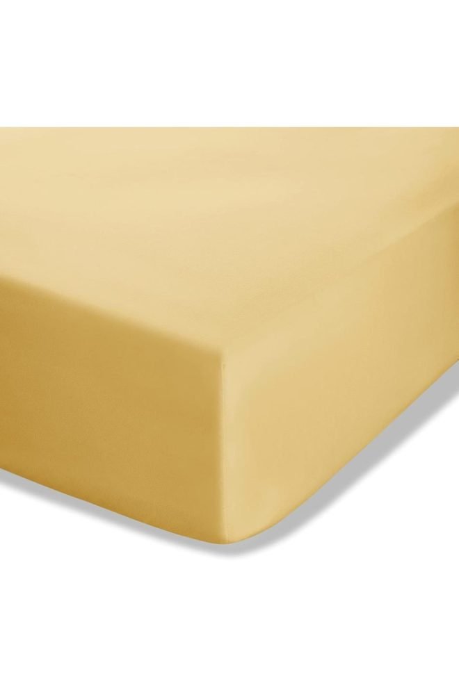 Regular (depth: 25cm) fitted sheet  ochre REGFIT-OCHRE-1