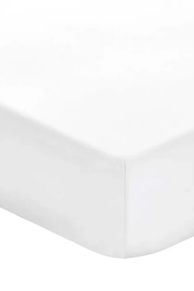 Regular (depth: 25cm) fitted sheet  white REGFIT-WHITE-1