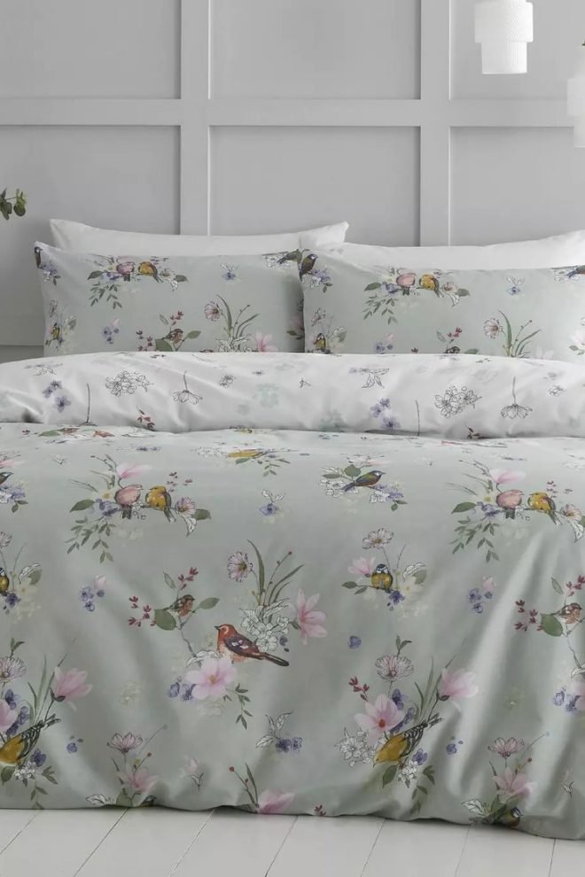 Catherine Lansfield Songbird duvet cover set SONGBIRD-DUVCOV-1