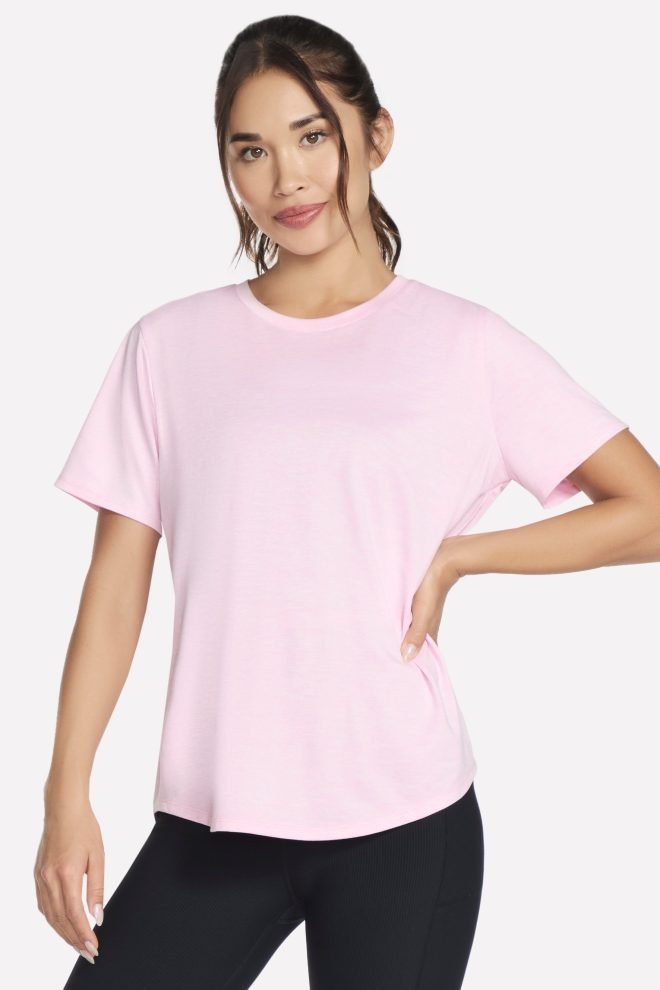 GO DRI SWIFT tee in pale pink TS104-WPNK-1