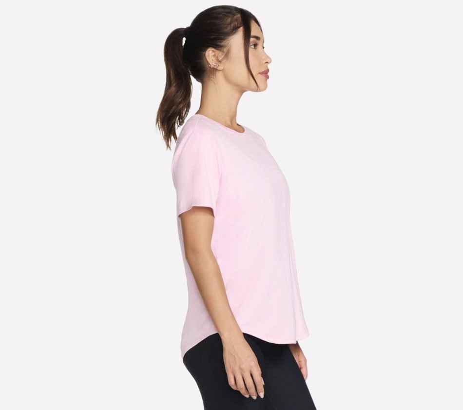 GO DRI SWIFT tee in pale pink TS104-WPNK-1 - Image 2