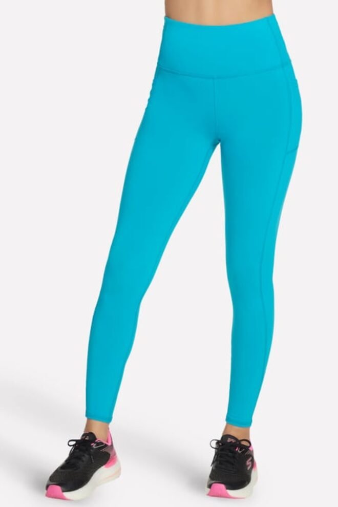 Skechers GO WALK HW legging in turquoise  W03LG30B-NVGR-1