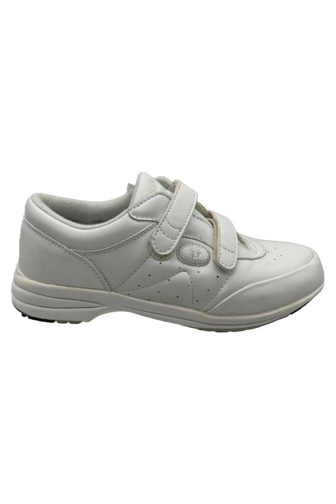 White velcro walker trainer W3845-WHI-1