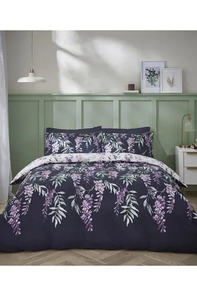 Catherine Lansfield Wisteria duvet cover set WISTERIA-DUVCOV-1