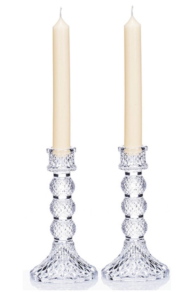 Sophie candlesticks, pair, with candles. 1002296