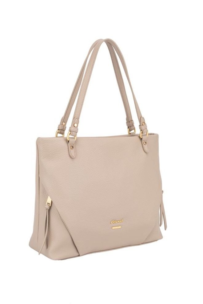 Gionni soft sand shoulder tote 11G2742-BEI-1