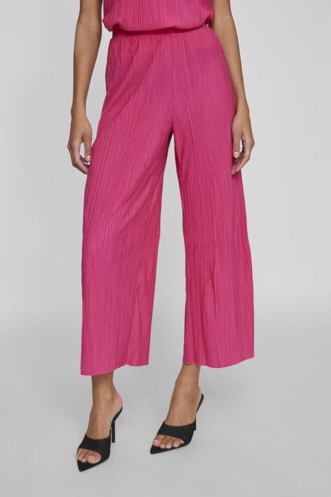 High waist culotte trousers in cabaret pink 14096324