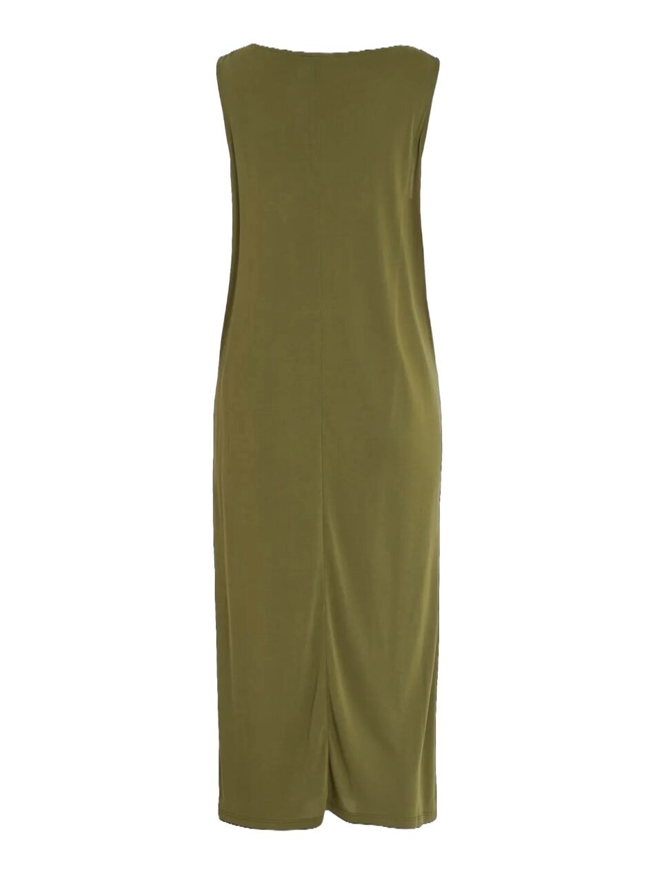 Vimadalia twist bottle neck midi dress in olive 14105225 - Image 2