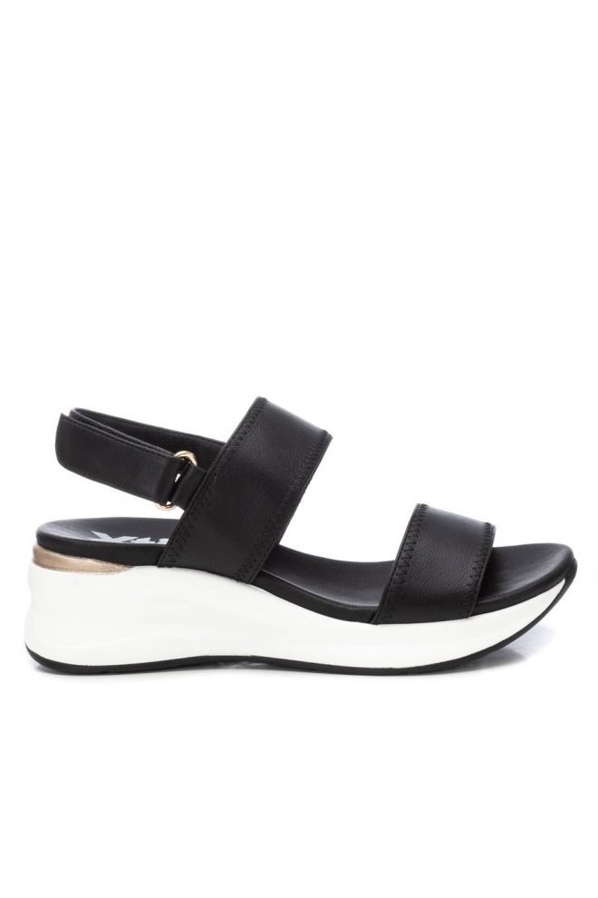 XTI black PU sandals 143723-BLK-1