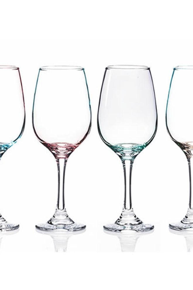 Two tone lustre wine glasses, set of 4 1710050-1