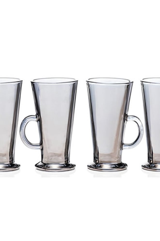 Grey lustre latte mugs, set of 4 1714104-1