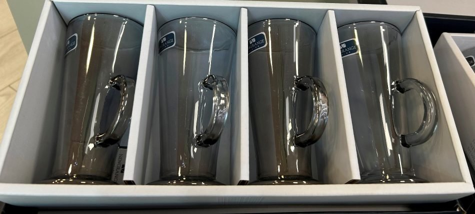 Grey lustre latte mugs, set of 4 1714104-1 - Image 2