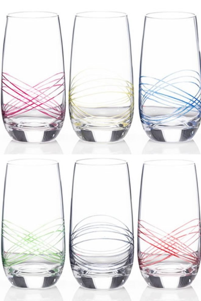 Newgrange Living Swirl Rainbow hi-Ball glasses 1714201