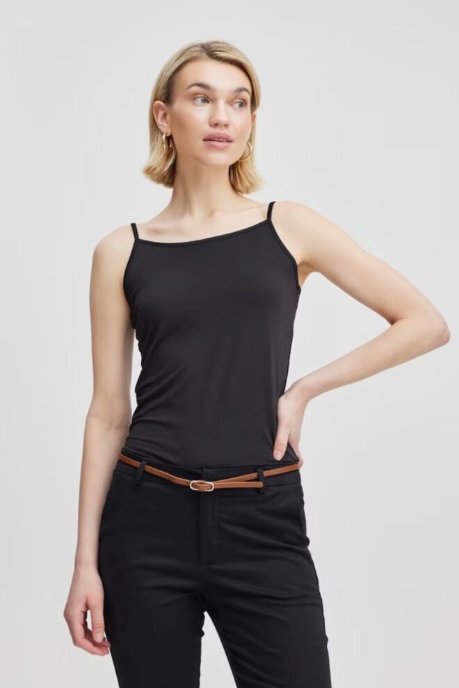 Byiane strap top in black 20805465-BLK-1