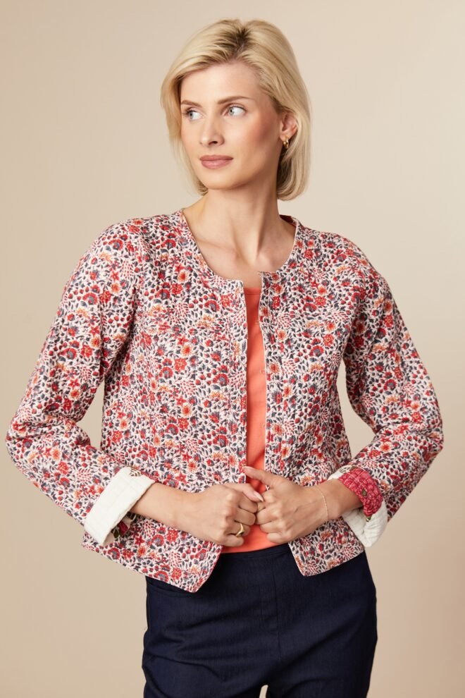 Jessica Graaf short Jacket in red pattern 29158-040