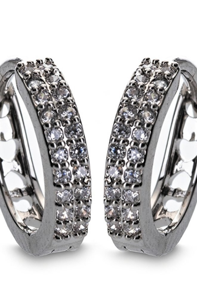 Diamante hoop earrings 600025