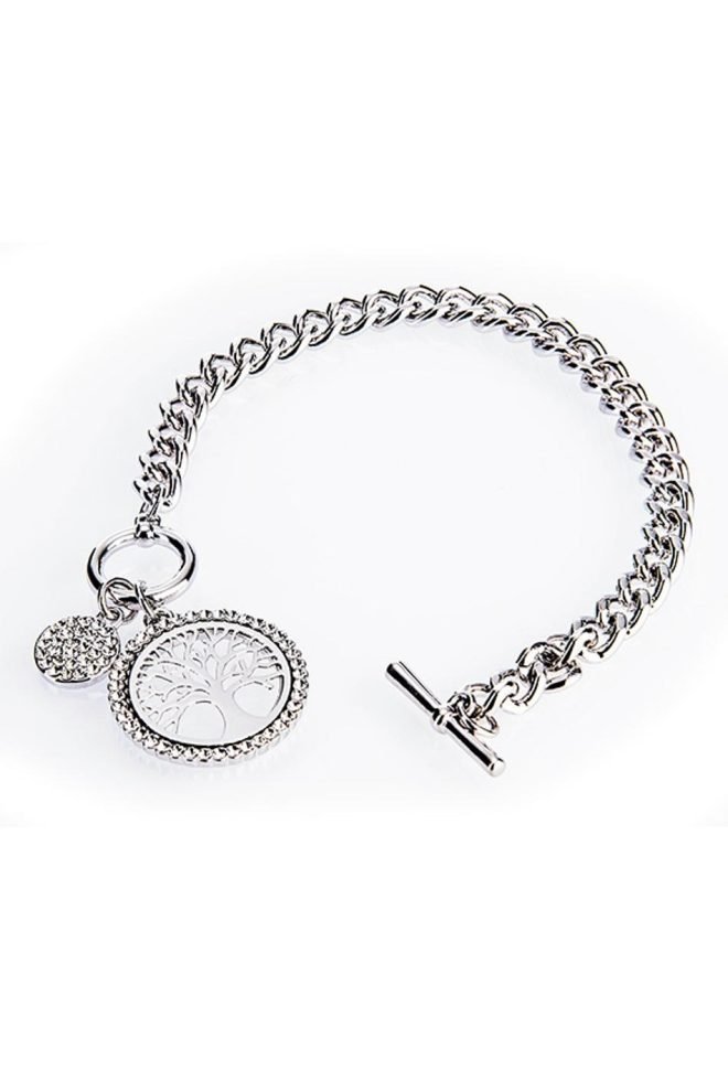 Silver tree of life toggle bracelet 600040