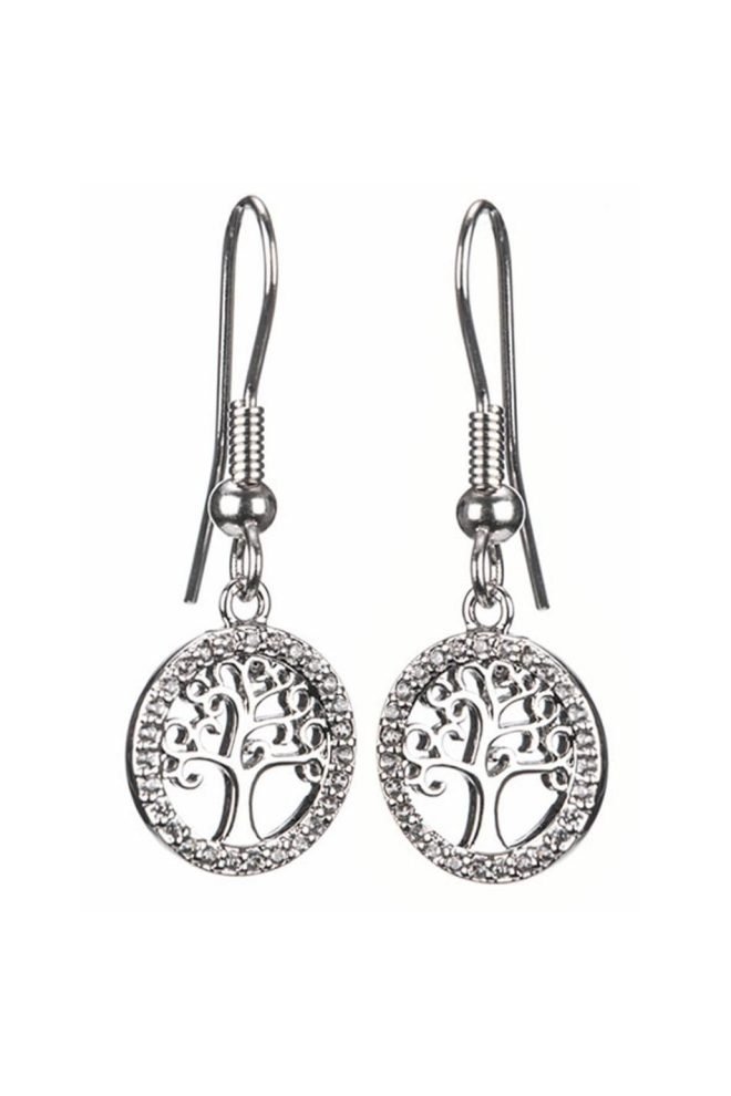Silver tree of life earrings 600059