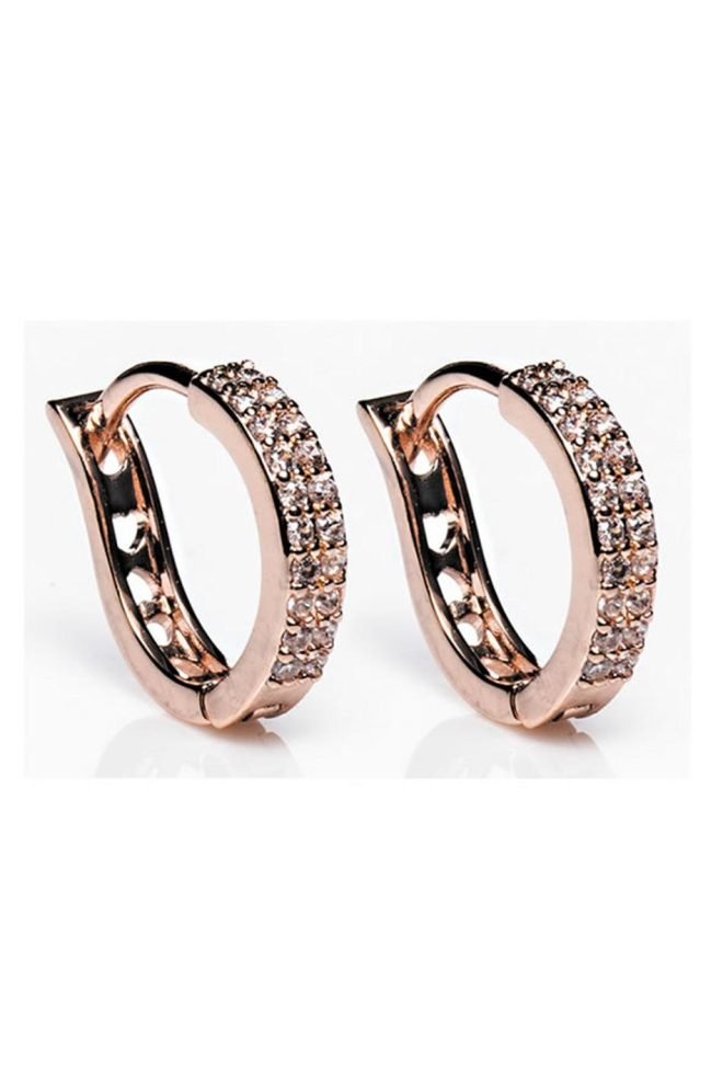 Rose gold hoop earrings 600068