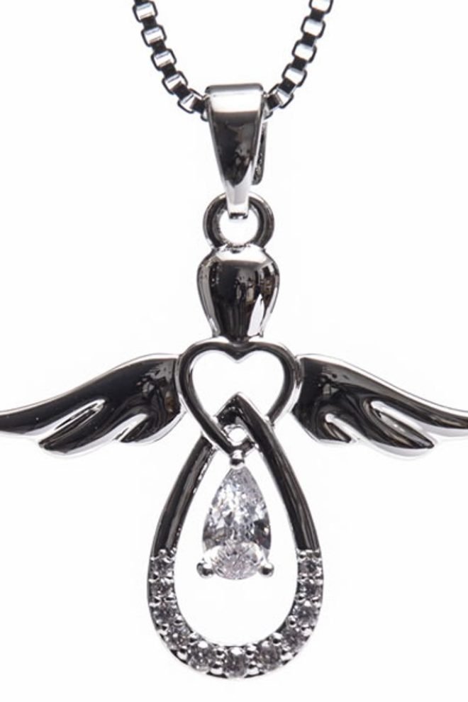 Silver guardian angel pendant 600307