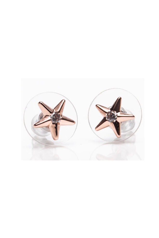 Rosegold star earrings 600309