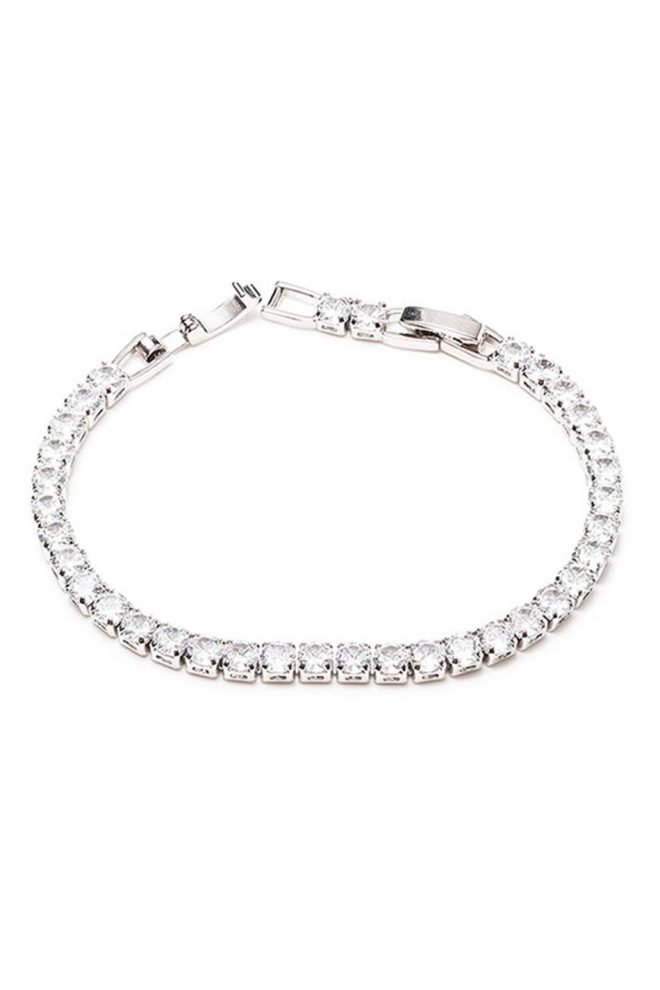 Silver tennis diamante bracelet 600335