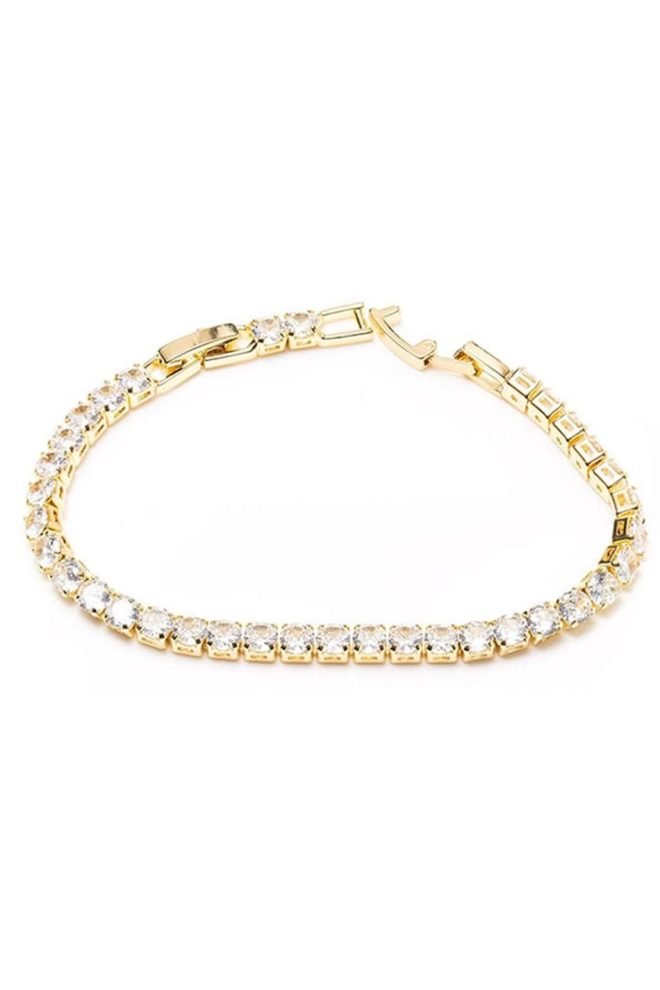 Gold tennis diamante bracelet 600337