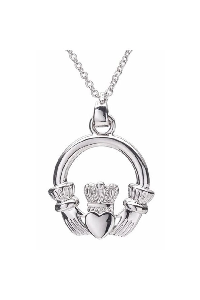 Silver claddagh pendant 600339