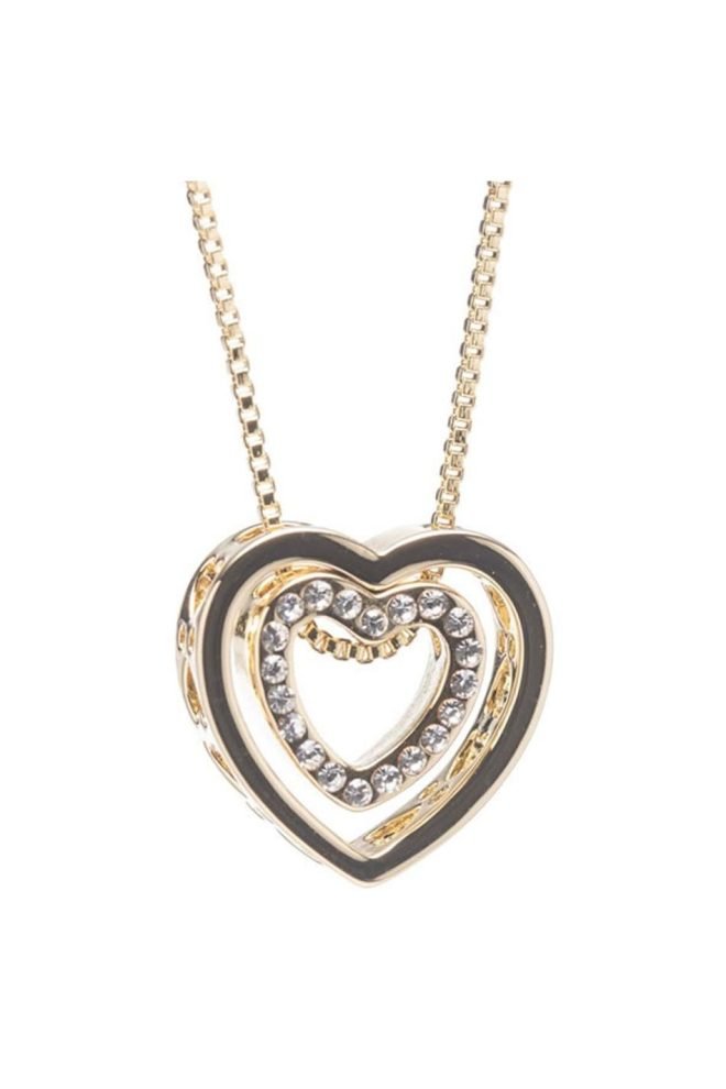 Gold heart intertwined pendant 600340