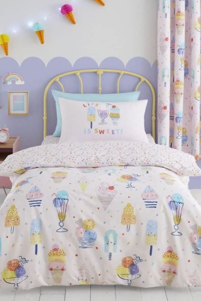 Catherine Lansfield Icecream Fundae duvet cover set.  FUND-DUVCOV-1