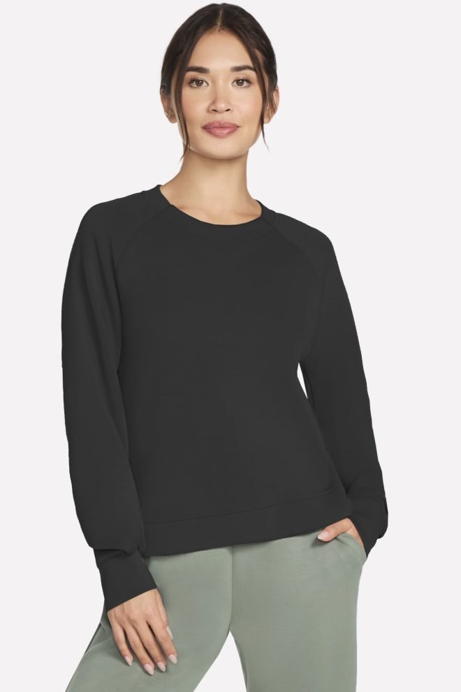 Skechluxe Elevate crewneck in black LT152-BLK-1