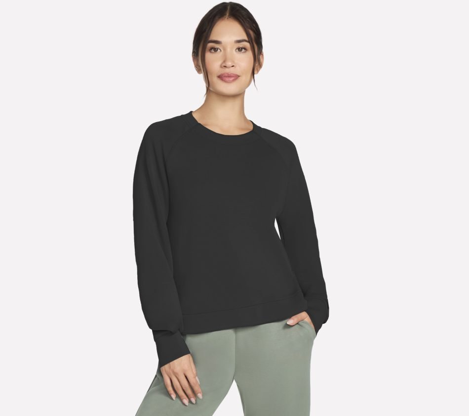 Skechluxe Elevate crewneck in black LT152-BLK-1