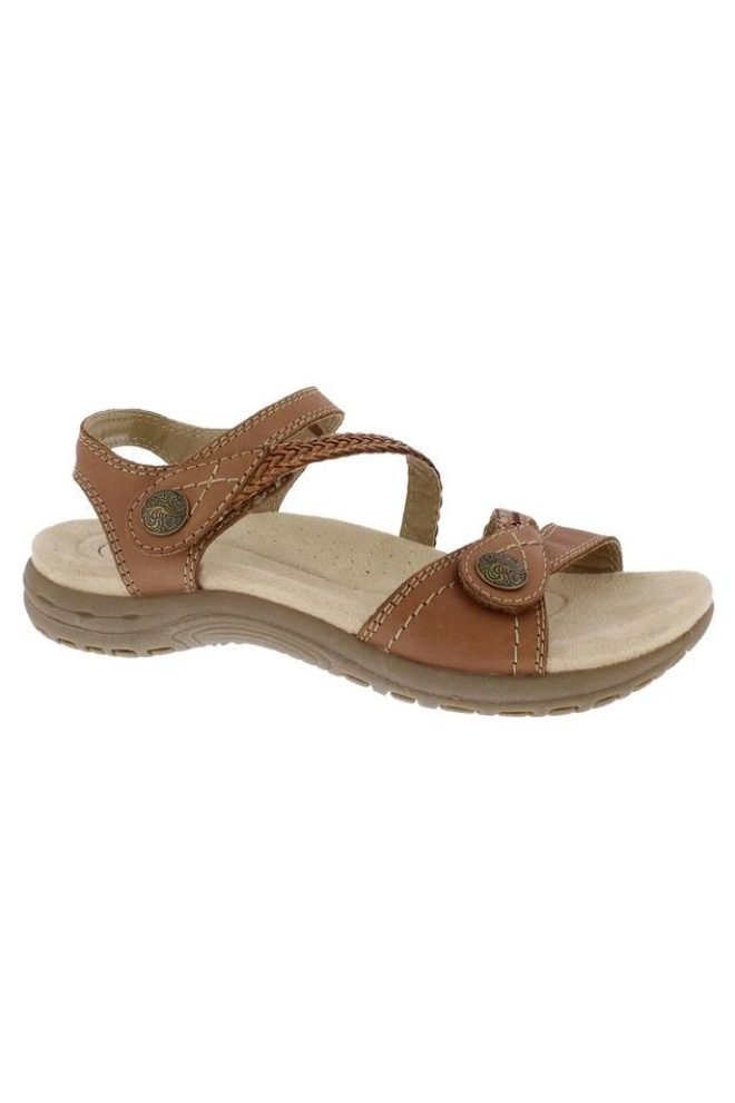 Free Spirit leather Malibu sandals, walnut MALI-WAL-1