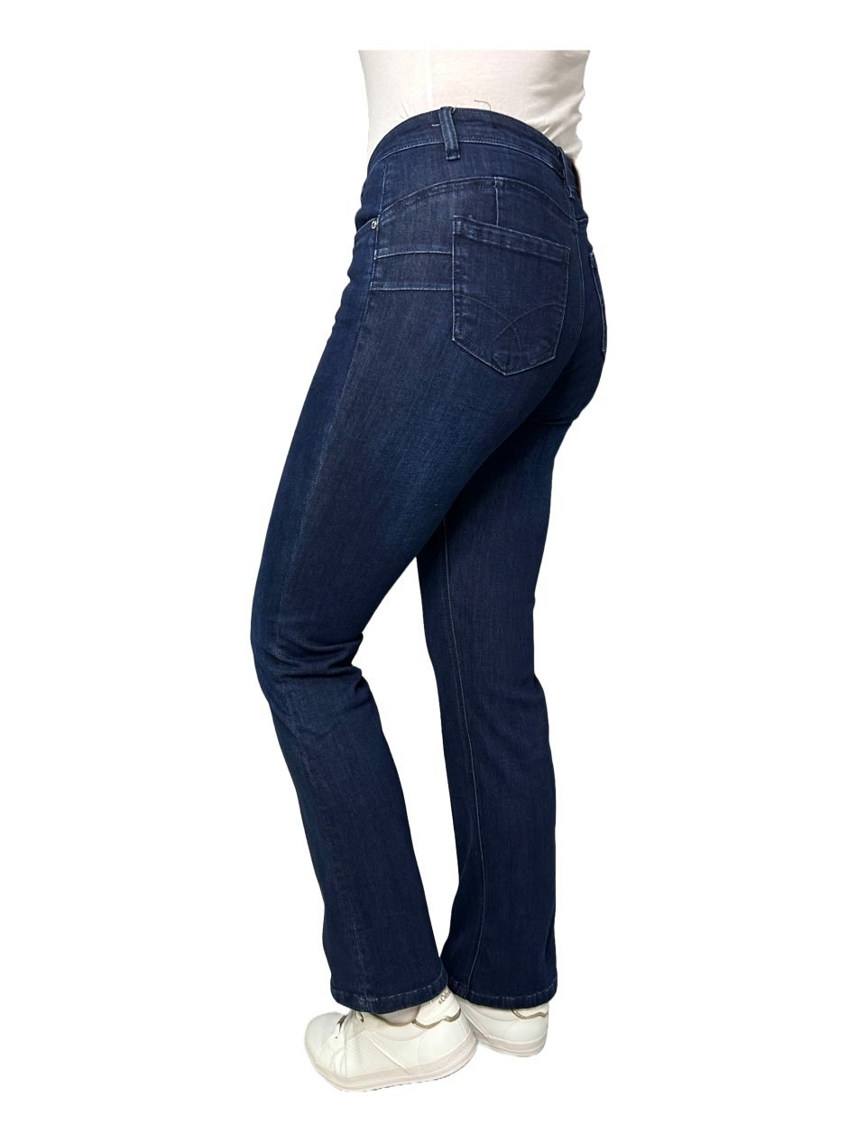 Rant & Rave Maud bootcut leg jeans mid blue RR41-N27-1 - Image 4