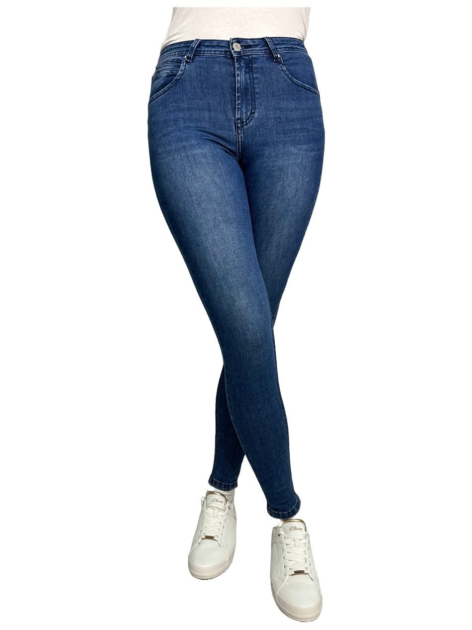 Rant & Rave Maggie skinny leg jeans mid blue RR41-N32-1 - Image 4