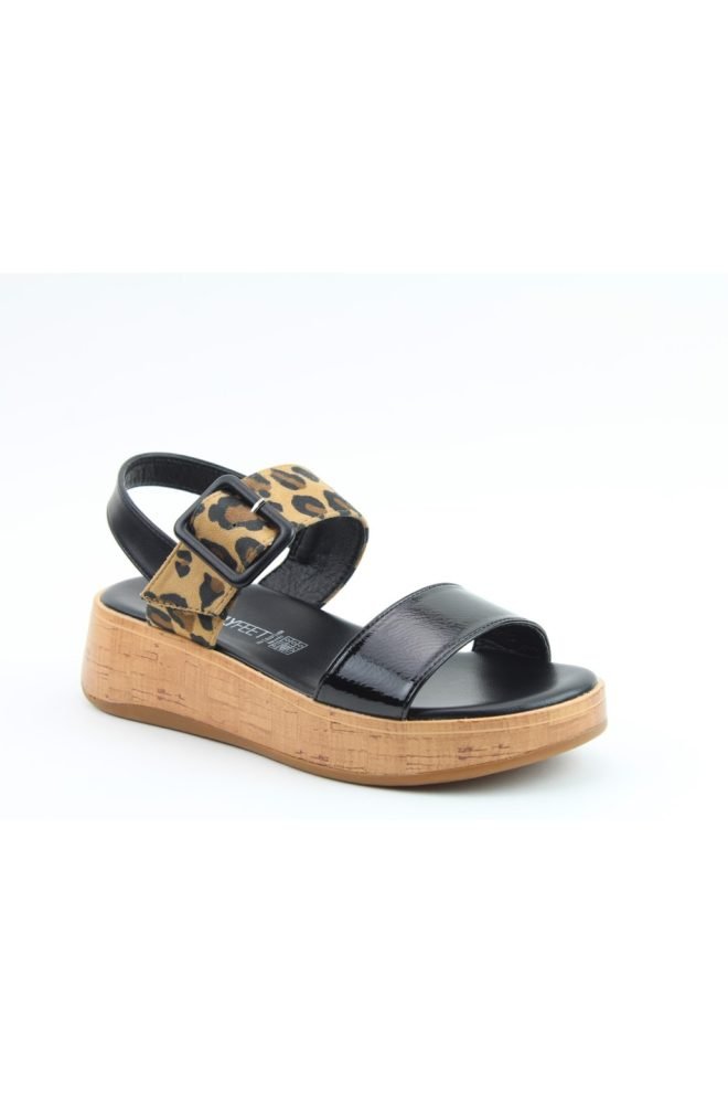 Heavenly Feet premium comfort sandal SS25-CARNATION-BLKLEO