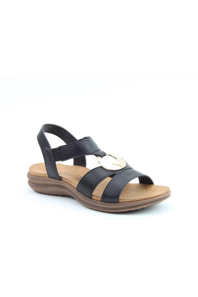 Heavenly Feet premium comfort sandal SS25-TRACE-BLK