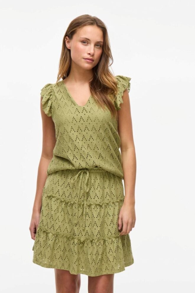 VIAMALINA CAP SLEEVE TOP IN SAGE 14104110-SAG-1