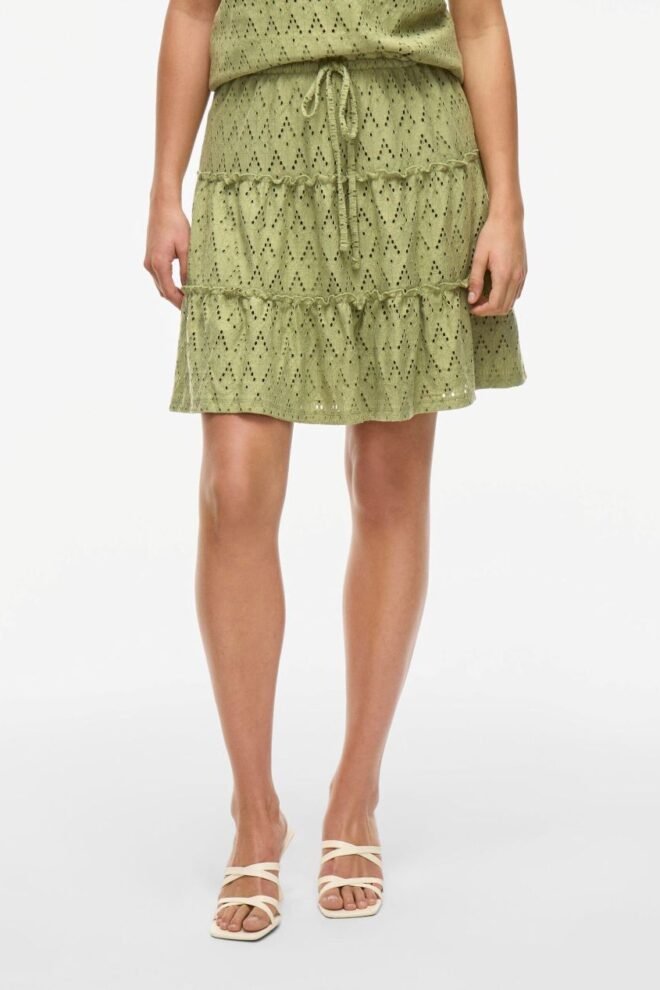 VIAMALINA HIGH WAIST MINI SKIRT IN SAGE 14104112-SAG-1