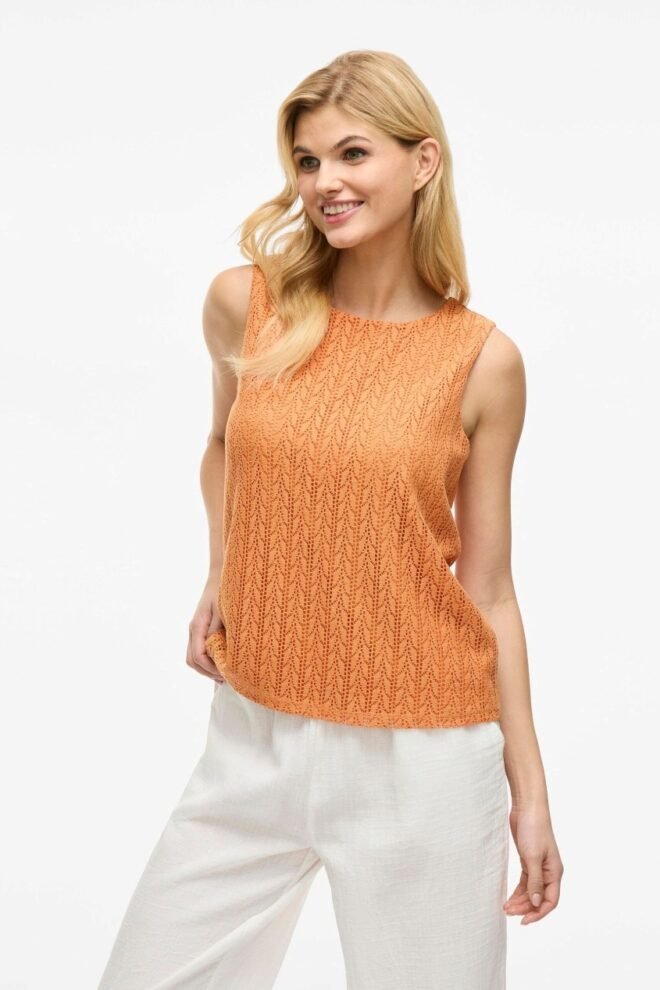 VIGENEVA ROUND NECK SLEEVELESS TOP 14105497
