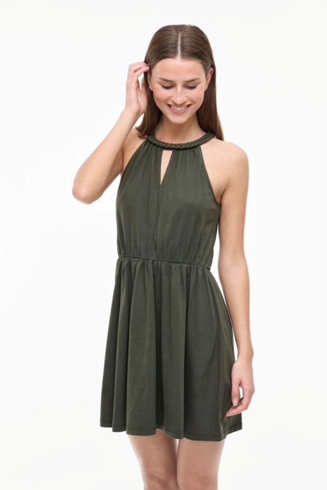 VIMILLA HALTER NECK SHORT DRESS 14110013