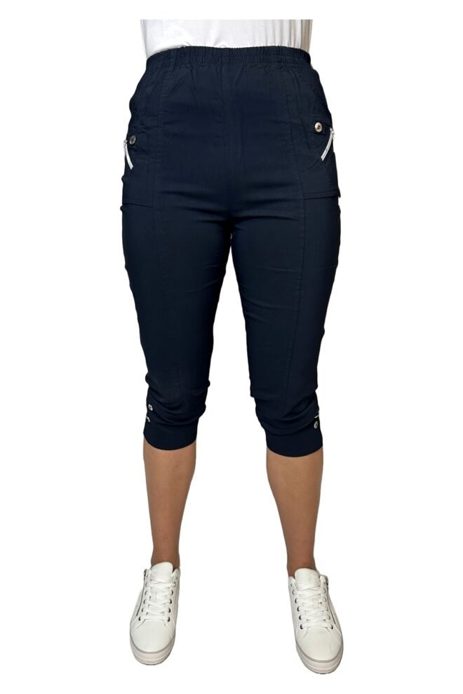 Cherry Berry crop pants in dark navy 200586-NAV-1
