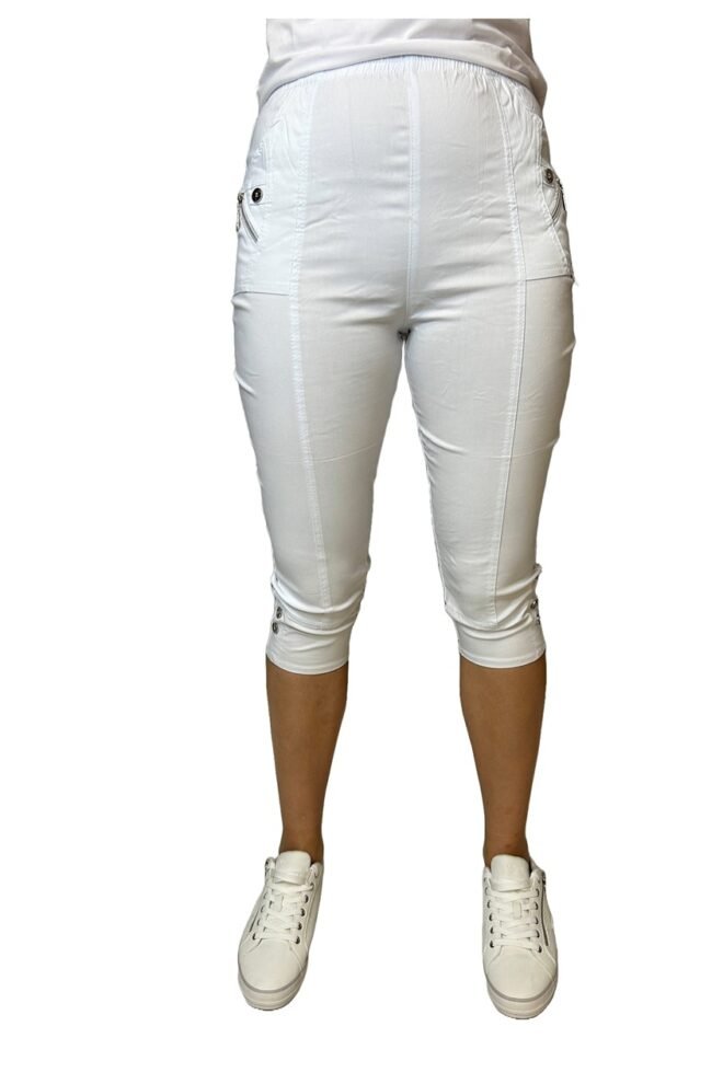 Cherry Berry crop pants in white 200586-WHI-1