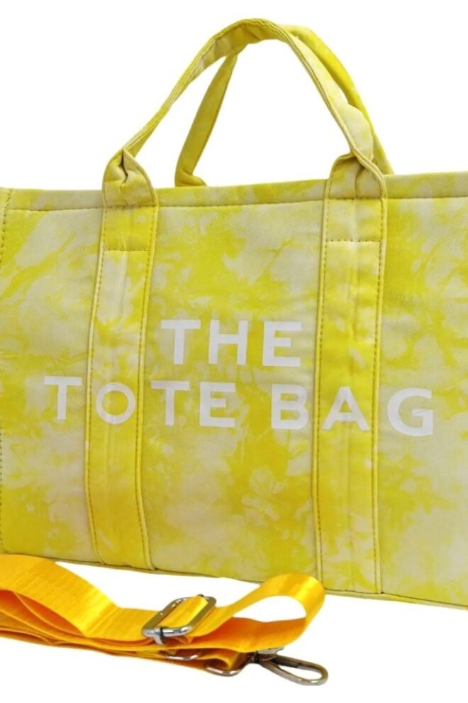 Light Weight Medium Large Canvas Tote Bag Travel Bag TOTE-YELLOW-5168