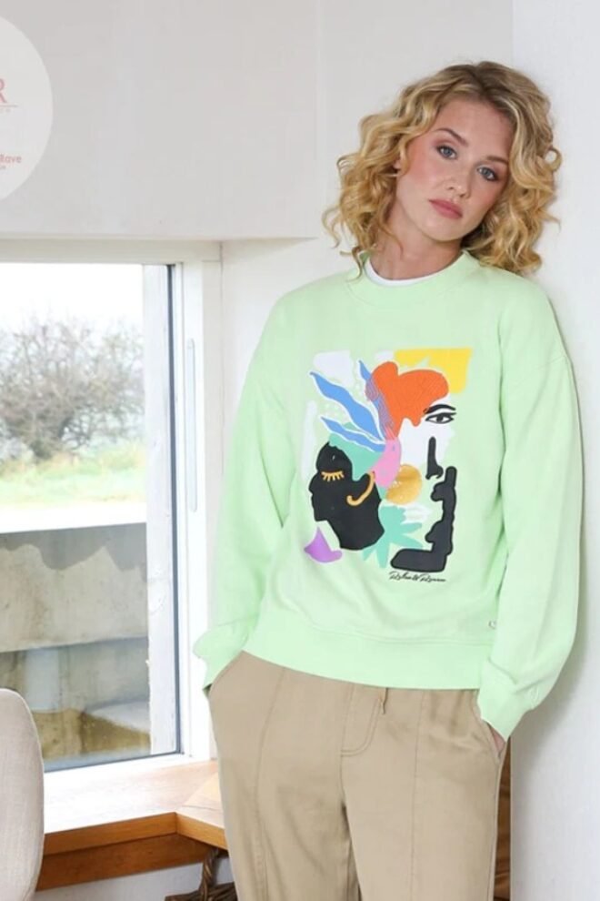 Relax & Renew Alex Sweatshirt Pale Green ALEX-PALEGR-1