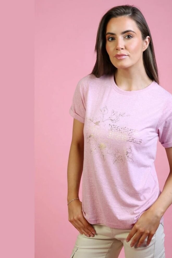 Relax & Renew Eimear Tee Pink EIMEAR-PINK-1